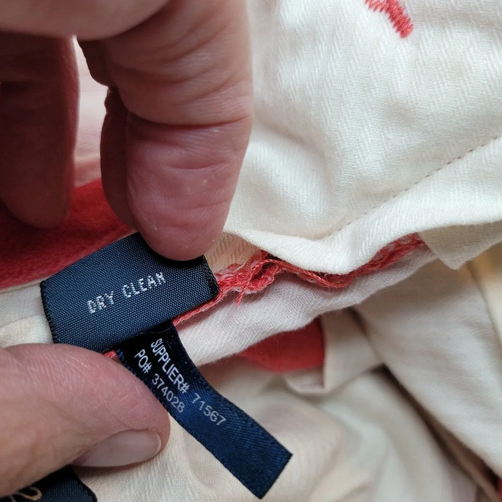 Polo Ralph Lauren Linen Pants Mens 40x32 Coral Pink Good Classic Fit Herringbone